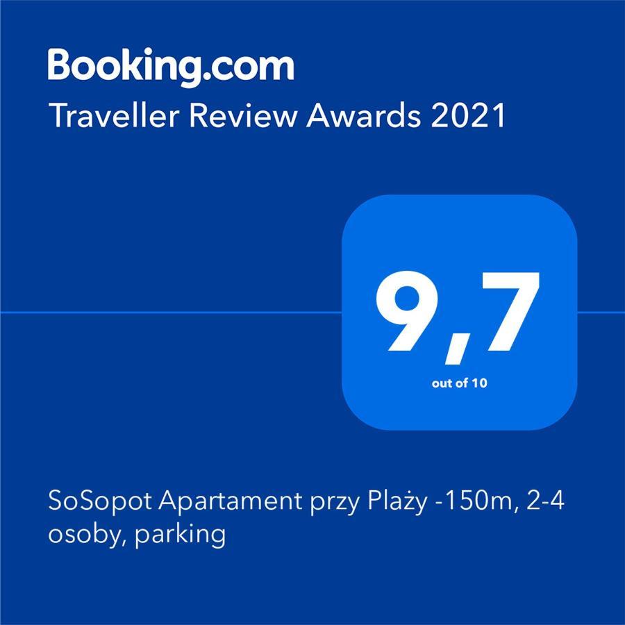 Sosopot Apartament Przy Plazy -150M, 2-4 Osoby, Parking 外观 照片